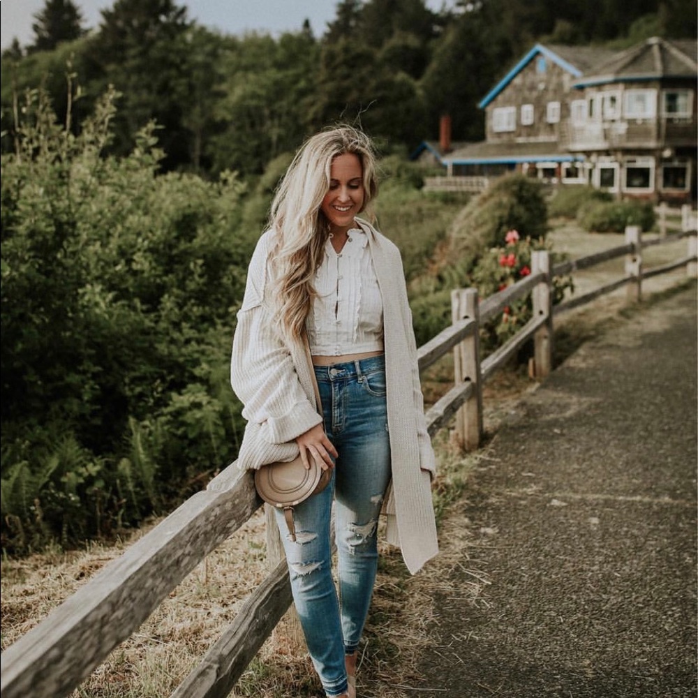 Anthropologie cropped blouse